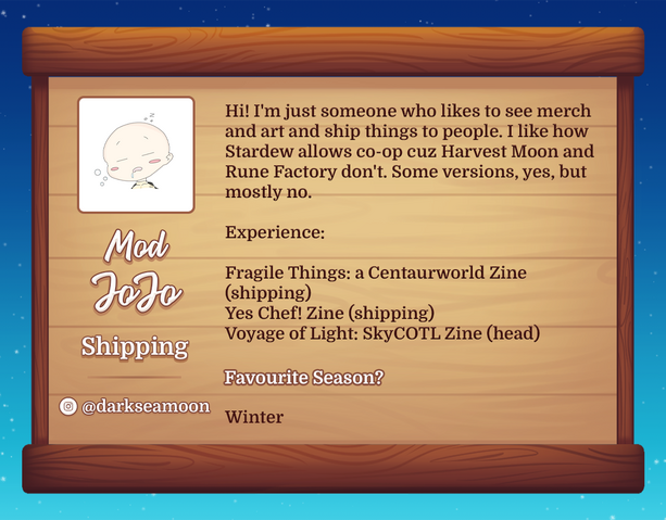 Mod JoJo - Shipping mod.